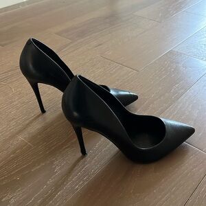Steve Madden Blk Leather Pumps Sz 5.5